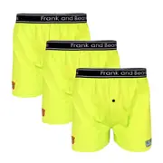 3 Mens Cotton Boxer Shorts Green- Frank and Beans Underwear
