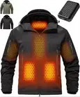 Wulcea Graphene Heated Soft Shell Jacket for Men 12V 18400Mah Large Capacity