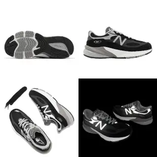 【NEW BALANCE】休閒鞋 990 V6 2E 寬楦 男鞋 黑 銀 美製 復古 麂皮 NB 紐巴倫(M990BK6-2E)