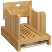 Bamboo Bread Slicer for Homemade Bread,Adjustable Width Bread Slicing Guides....