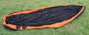 LARGE Hammock Orange Black Nylon w/Straps Camping Comfortable Fold Over NEW