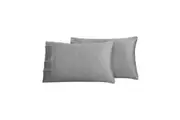 Bamboo Cotton Pillowcases, Twin Pack (Dove Grey) - King