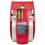 Scotch Reinforced Shipping and Strapping Tape w/Dispenser 2" x 10yds 1 1/2" Core
