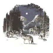 Wild Howling Wolves Overglaze Waterslide Ceramic Decals