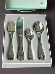 WMF Kinderbesteck Children's 4-piece Utensils Set Kasperle Puppets *New