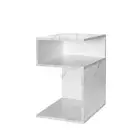 1xBedside Tables Drawers Side White Levede