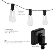 Pure Garden 50-LG1090 Outdoor Solar String Lights Vintage Style Bulbs 14 ft