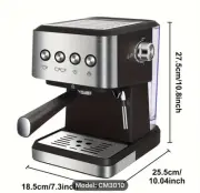 Automatic Espresso Machine 20 Bar 1.5L Water Tank Milk Frother Stainless Steel