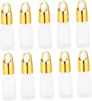 HONMEET 10ml Essential Oil Dropper Bottle Set Glass Dispenser Leakproof Cap 10pcs Empty Bottles for Aromatherapy Diy