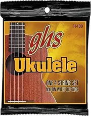 GHS 100 Strings Baritone Ukulele,Silver