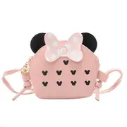 3 Pcs New Kid Crossbody Bag Children Wallet Cute PU Mouse Bow Coin Purse and Handbag Kawaii Girl Money Small Change Pouch Bags
