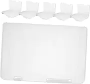 WESIEVYA 6pcs File Storage Box Document Organizer Filing Box Desk Organizers and Storage Document Case Plastic Office Supplies