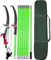 MINYII Pole Saw for Tree Trimming 26 Feet Manual Pole Saw Branch Pruner with ...