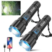 Rechargeable LED Flashlights High Lumens, 220000 Lumens Super Bright Flashlig...