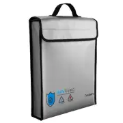Fireproof Document Bag with Zipper,Heat Insulated Upgraded Fireproof Waterpro...
