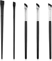5 PCS Thin Eyeliner Brushes, Professional Angled Eyeliner Brush, Soft Flat Eyeliner Brush Makeup Brushes, Fine Small Eye Liner Smudge Brush for Professional Beauty Cosmetic Tool