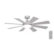 Hampton Bay Bayla 52 in Windmill Ceiling Fan LED Light and Remote Brushed Nickel