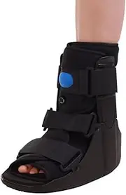 [Generic] Short Air walker cam Fracture Boot - Low Profile For Soft Tissue Injuries, Ankle or Foot Fracture, Sprained Ankle, & Injury Protection and Stabilization Fracture Boot (L)