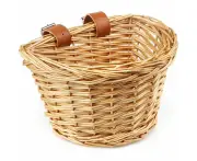 Children'S Bike Basket For Girls' Bikes, Scooters, Tricycles, Children'S Bike Accessories With Leather Straps