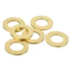 6Pcs Brass Flat Washer, M16 16 x 30 x 2.5mm Fenders Washers Assortment