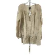 Women's Jeans By Buffalo Cream Peasant Blouse, Size XS, NWT