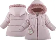[KEOYA] Girl's Sherpa Fleece Lined Down Coats Warm Fur Hooded Windproof Puffer Jacket Cozy Thick Outwear