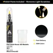 Touch Up Paint For Land Rover All Models 951 Black Emerald With Polish Paste