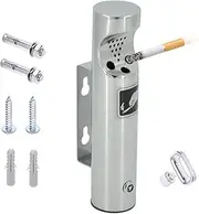 Ashtray Outdoor, Wall Mounted Cigarette Ash Bins,Stainless Steel Cigarette Butt Receptacle Lockable with Keys