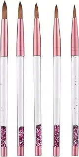 5pcs/Set Nail Art Brush Kit Nail Art Tips UV Gel Nail Builder Brush Painting Drawing Pen Brush for Nail Art Design Manicure Tools ALKOY