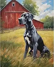 EIBEILI Diamond Painting Kits for Adults, Great Dane Dog 5D Diamond Art Kits for Beginner DIY Full Drill Diamond Dots Crystal Craft Kits for Home Wall Decor Gifts 11.8x15.6 inch
