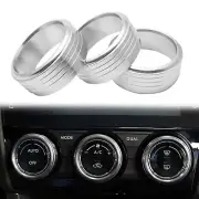 Silver Aluminum Console AC Climate Knob Ring Trim For Subaru WRX/STi 2015-2019 (for: Subaru)