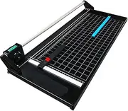 24 Inch Paper Trimmer, Rotary Paper Cutter, Precision Board Paper Trimmer with Measurement Grids, Bi-Directional Cutting Blade for Graphic Film, Canvas