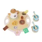 Wooden Teapot Tea Cup Set For Role Playing Enhance Skills Wood Tea Set Part