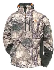Cabela's Men's Mountain Mimicry 1/4 Zip Wind Waterproof Hooded Hunting Jacket
