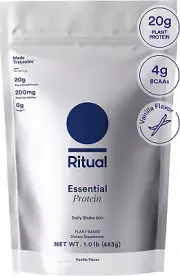 Ritual 50+ Vegan Protein Powder with BCAA: 20G Organic Pea Protein from Regenera