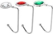 LABRIMP 6pcs Christmas Stocking Hook Christmas Safety Hook Christmas Ornament Hook Christmas Stocking Stand Xmas Mantel Holder Christmas Light Hanger Fireplace Stocking Hook Topper Alloy