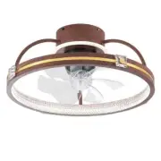 HKMGT 19.6 in. LED Indoor Gold Smart Ceiling Fan with Remote