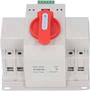 Manual Automatic Transfer Switch, 2P Dual Power Transfer Switch High Temp for Chemical Industrial Fields (125A)