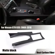Matte Black Central Control Gear Shift Panel Trim For Nissan GTR R35 08-16