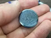 1" Black DRAGONSKIN Damascus Worry Coin Worry Coin Custom