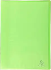 Exacompta - Ref 85463E - Box of 12 Chromaline Document Wallets - 40 Smooth Crystal Glass Sleeves - 80 Pages - A4 Size - 24 x 32 cm - Transparent Polypropylene Cover Semi-Rigid Green