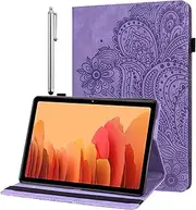 Case for Samsung Galaxy Tab A9 Plus 2023, Protective Case with Stylus and Pen Holder, Ultra Thin Flip PU Leather Cover Case for Samsung Tab A9 Plus Case (Purple)