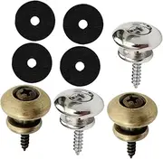 GREENADSCAPE Guitar Strap Lock Replacement 4 Pcs Metal Guitar Button Pegs Quick Release System