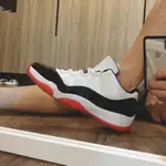 高品質 NIKE AIR JORDAN 11 RETRO LOW 黑白紅 低筒 黑白紅底 低筒 AV2187-160