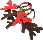 TOGEVAL 3pcs Christmas Pet Hat Dog Deer Antler Headband Pet Performance Hairbands for Dog Party