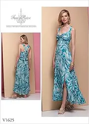 Vogue V1625D5 Women's Unlined Shoulder Strap Dress Tracy Reese, Sizes 12-20 Sewing Pattern