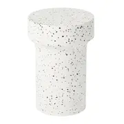Cooper & Co. Leon 46cm Terrazzo Side Table Stool Speckle White