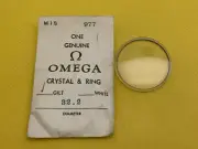 Omega Crystal 32.2mm Gilt Tension Ring. MIS 977. Engraved. NOS