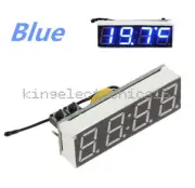 DS3231SN 3 in 1 LED Digital Clock Temperature Voltage Module DIY Electronic Blue