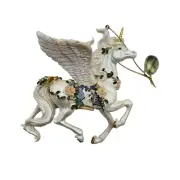 Vtg Ashton Drake Galleries Unicorn Christas Ornament Hand Painted NEW Pegasus